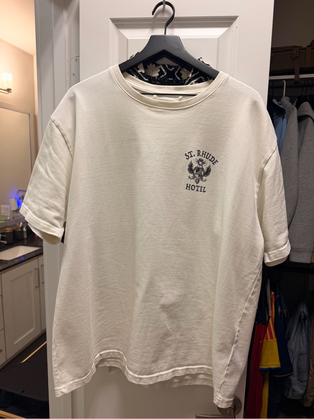 Rhude Off-White St. Rhude Hotel Logo Short Sleeve Tee